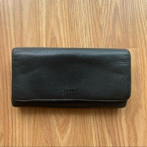 Roots leather wallet